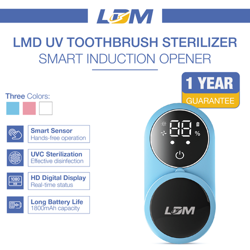 UltraClean™ Pro-UV Toothbrush Sterilizer & Dryer with Smart Sensor and Wall
