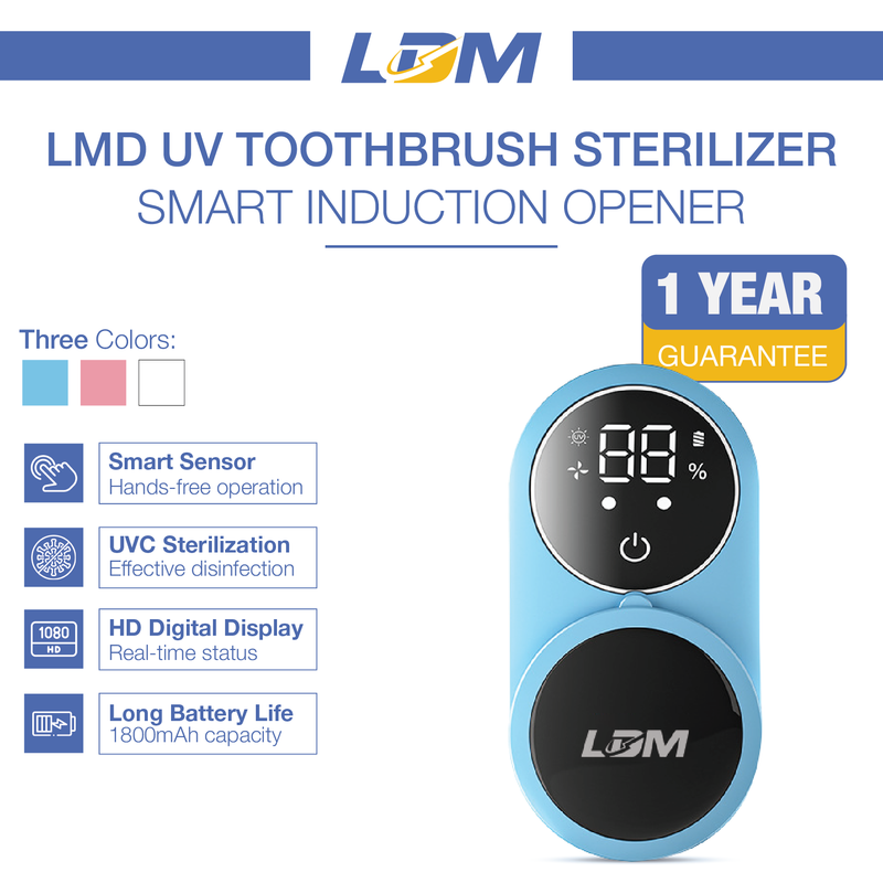 UltraClean™ Pro-UV Toothbrush Sterilizer & Dryer with Smart Sensor and Wall