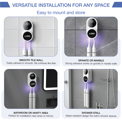 LDM™ UltraClean Pro - UV Toothbrush Sterilizer & Dryer with Smart Sensor and Wall-Mounted Design