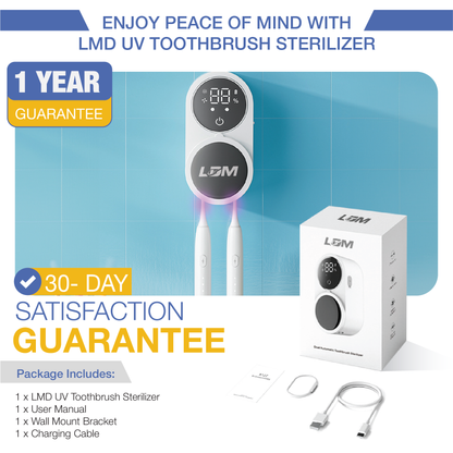 LDM™ UltraClean Pro - UV Toothbrush Sterilizer & Dryer with Smart Sensor and Wall-Mounted Design