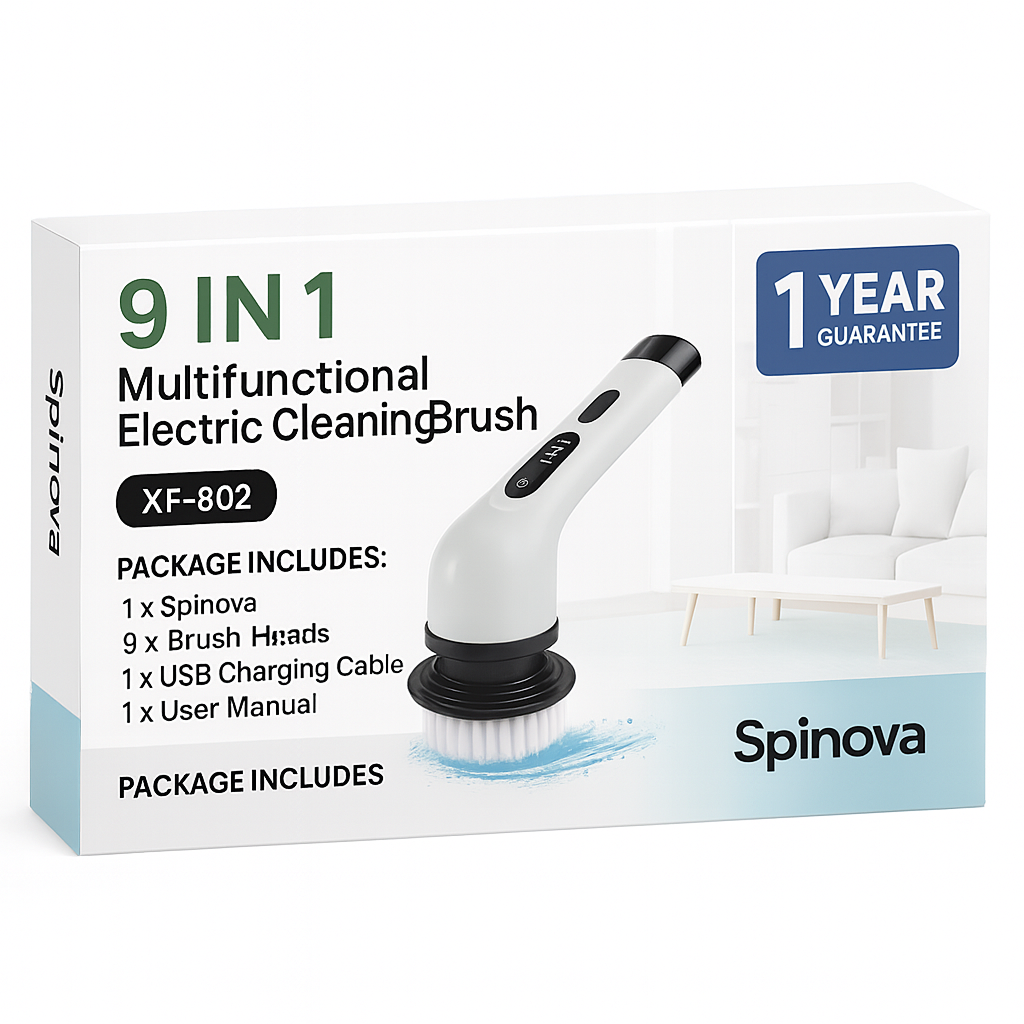 Spinova™ – The 9in1 Electric Cleaning Brush That Does the Scrubbing For You