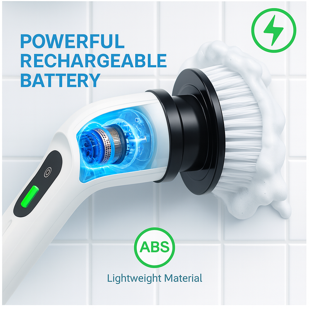 Spinova™ – The 9in1 Electric Cleaning Brush That Does the Scrubbing For You