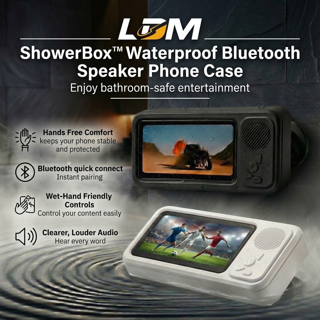 ShowerBox™ Waterproof Bluetooth Speaker Phone Case – LaiDiMall ShowerBox™ Waterproof Bluetooth Speaker Phone Case – LaiDiMall