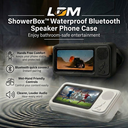 ShowerBox™ Waterproof Bluetooth Speaker Phone Case