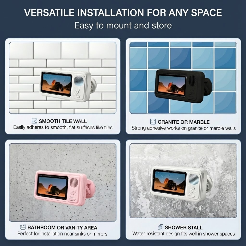 ShowerBox™ Waterproof Bluetooth Speaker Phone Case