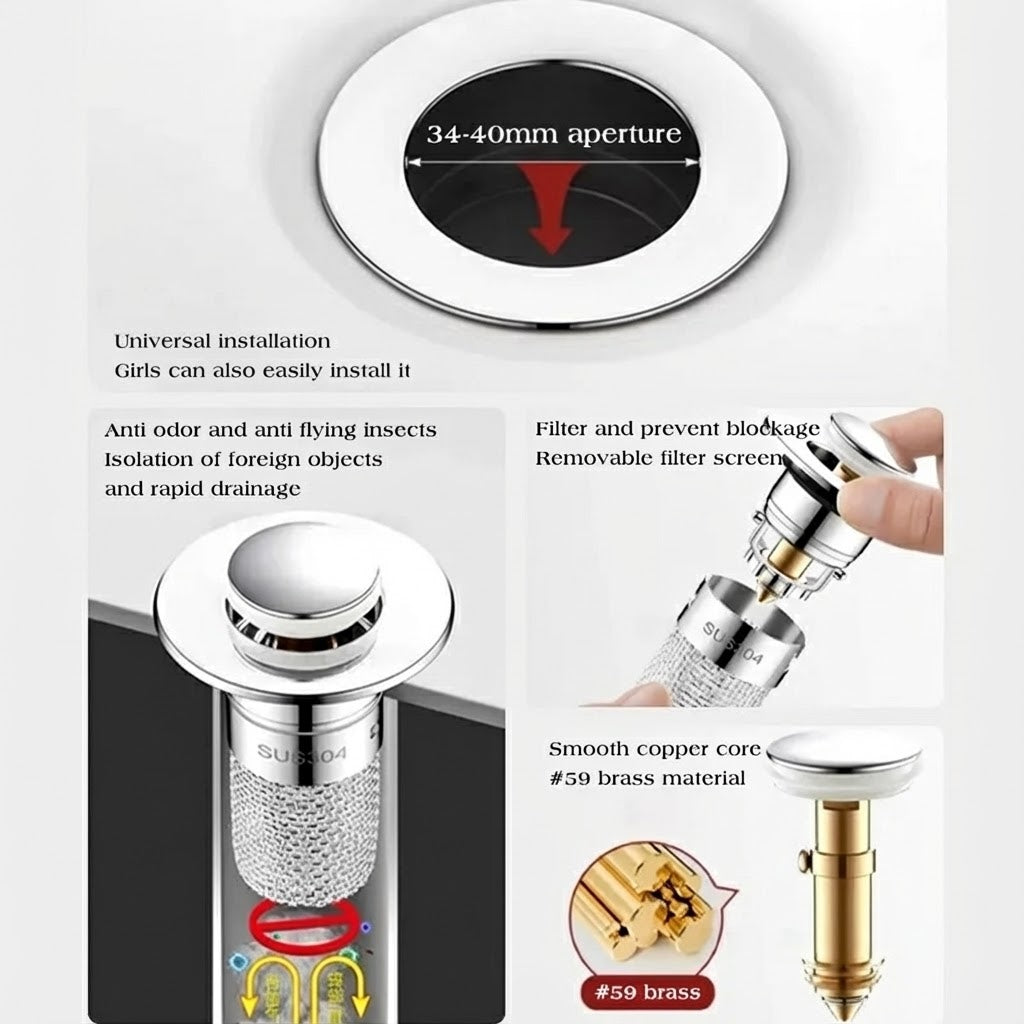 ProSeal™ Pop-Up Drain Core Replacement (34–40mm)