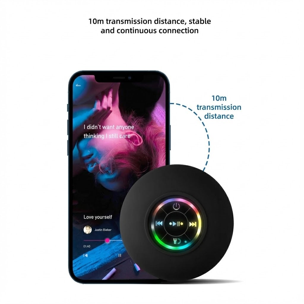 ShowerBox™ RGB Waterproof Suction Bluetooth Speaker